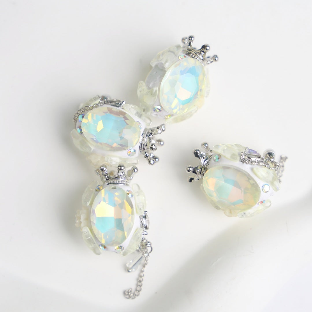 Wholesale Crown Elliptical Soft Pottery Straight Hole Beads